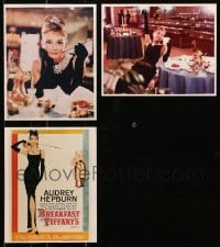 6x305 LOT OF 3 COLOR BREAKFAST AT TIFFANY'S 8X10 REPRO PHOTOS 1980s Audrey Hepburn, one-sheet art!