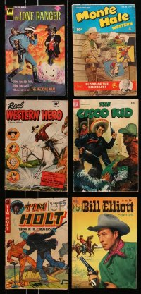 6x087 LOT OF 6 WESTERN COMIC BOOKS 1940s-1970s Lone Ranger, Tim Holt, Cisco Kid & more!