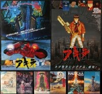 6x475 LOT OF 8 MOSTLY UNFOLDED JAPANESE ANIME JAPANESE B2 POSTERS 1980s-2000s Akira, Studio Ghibli