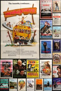 6x138 LOT OF 54 FOLDED ONE-SHEETS 1970s-1990s great images from a variety of different movies!