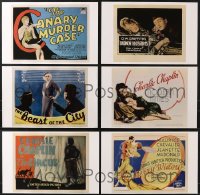 6x480 LOT OF 6 UNFOLDED 11X17 REPRODUCTION POSTERS 1990s Canary Murder Case, Chaplin & more!