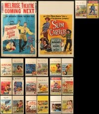 6x021 LOT OF 22 FORMERLY FOLDED WINDOW CARDS 1950s great images from a variety of movies!