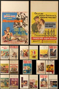 6x024 LOT OF 19 FORMERLY FOLDED WINDOW CARDS 1950s great images from a variety of movies!