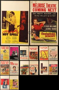 6x030 LOT OF 16 FORMERLY FOLDED WINDOW CARDS 1950s great images from a variety of movies!