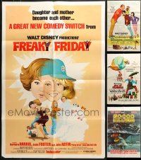 6x166 LOT OF 4 FOLDED DISNEY ONE-SHEETS 1960s-1970s Freaky Friday, 20,000 Leagues & more!