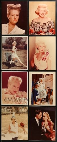 6x301 LOT OF 8 COLOR BETTY GRABLE 8X10 REPRO PHOTOS 1970s great portraits of the leading lady!