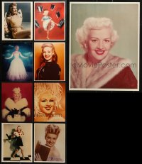 6x299 LOT OF 9 COLOR BETTY GRABLE 8X10 REPRO PHOTOS 1970s great portraits of the leading lady!