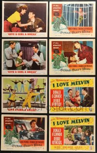 6x203 LOT OF 8 LOBBY CARDS FROM DEBBIE REYNOLDS MOVIES 1950s scenes from several of her movies!