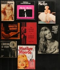 6x057 LOT OF 8 BRIGITTE BARDOT AND MARILYN MONROE SOFTCOVER BOOKS 1950s-1990s great sexy images!