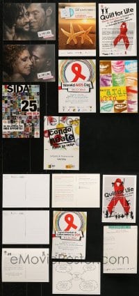 6x321 LOT OF 8 AIDS AWARENESS POSTCARDS 2000s-2010s all from different countries!