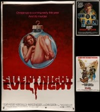 6x054 LOT OF 3 40X60S 1975 great images from Silent Night Evil Night & other movies!
