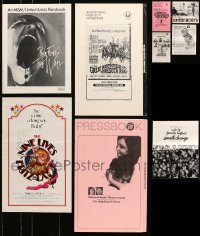 6x106 LOT OF 9 UNCUT PRESSBOOKS 1970s-1980s advertising for a variety of different movies!
