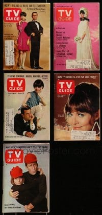 6x078 LOT OF 5 TV GUIDES WITH GET SMART COVERS 1960s Don Adams & sexy Barbara Feldon!