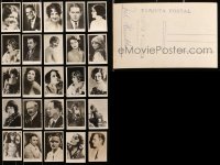 6x312 LOT OF 25 ARGENTINEAN SILENT FILM STAR POSTCARDS 1920s including Myrna Loy & Marian Marsh!