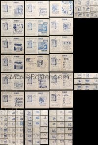 6x324 LOT OF 45 1956 URUGUAYAN HERALDS 1956 great images from a variety of different movies!