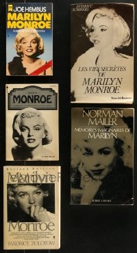 6x059 LOT OF 5 MARILYN MONROE SOFTCOVER BOOKS 1970s-1990s filled with great images & information!