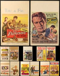 6x035 LOT OF 13 FORMERLY FOLDED WINDOW CARDS 1950s great images from a variety of movies!