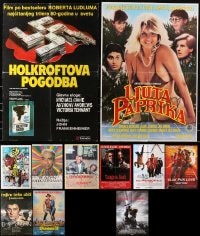 6x438 LOT OF 11 FORMERLY FOLDED YUGOSLAVIAN POSTERS 1980s-1990s a variety of movie images!