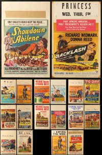 6x026 LOT OF 18 FORMERLY FOLDED WESTERN WINDOW CARDS 1950s great images from a variety of movies!