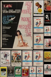 6x151 LOT OF 20 FOLDED MOSTLY SPANISH LANGUAGE ONE-SHEETS 1960s-1980s great images from a variety of different movies!