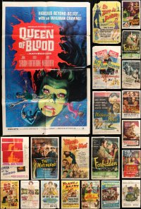 6x150 LOT OF 28 FOLDED ONE-SHEETS 1950s-1960s great images from a variety of different movies!