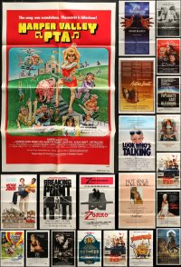 6x123 LOT OF 73 FOLDED ONE-SHEETS 1970s-1980s great images from a variety of different movies!