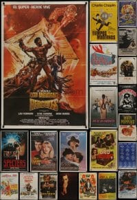 6x100 LOT OF 22 FOLDED ARGENTINEAN POSTERS 1960s-1980s great images from a variety of movies!