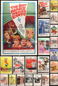6x135 LOT OF 57 FOLDED ONE-SHEETS 1950s-1970s great images from a variety of different movies!