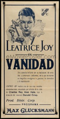 6y008 VANITY Argentinean 14x28 1927 completely different image of gorgeous Leatrice Joy, rare!
