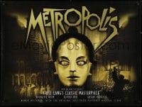 6y484 METROPOLIS British quad R2000s Fritz Lang, Brigitte Helm as the robot surrounded by city