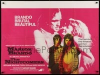 6y490 NIGHTCOMERS British quad 1972 creepy Marlon Brando, Michael Winner English horror!