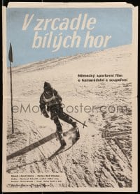 6y160 SKIMEISTER VON MORGEN Czech 12x16 1959 Ralf Kirsten, cool sports ski action image!