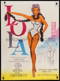 6y043 LOLA Danish 1962 full-length art of sexy dancer Anouk Aimee in title role by Aage Lundvald!