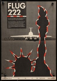 6y334 REYS 222 East German 11x16 1987 art of the futuristic aircraft and Statue of Liberty!