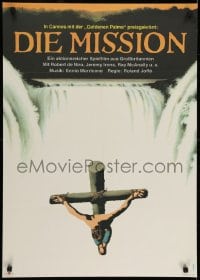 6y304 MISSION East German 23x32 1987 Robert De Niro, Jeremy Irons, waterfall artwork by Jo Frische!