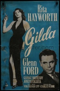 6y228 GILDA Finnish R1950s images of sexy Rita Hayworth in sheath dress & Glenn Ford, different!
