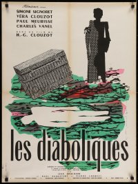 6y357 DIABOLIQUE French 24x32 R1960 Simone Henri-Georges Clouzot's Les Diaboliques!
