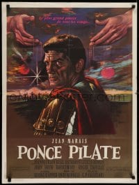 6y388 PONTIUS PILATE French 24x32 1962 Ponzio Pilato, Jean Mascii art of Jean Marais in title role!