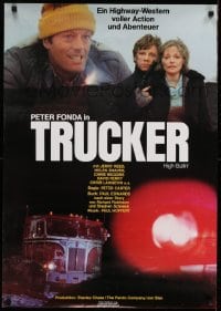 6y105 HIGH-BALLIN' German 1979 great image of wacky Peter Fonda & Jerry Reed as truckers!