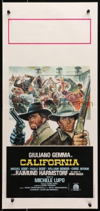 6y853 CALIFORNIA Italian locandina 1977 Giuliano Gemma, in title role cool spaghetti western art!
