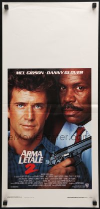 6y920 LETHAL WEAPON 2 Italian locandina 1989 great images of cops Mel Gibson & Danny Glover!