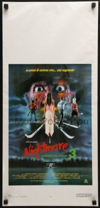 6y936 NIGHTMARE ON ELM STREET 3 Italian locandina 1987 cool horror art of Freddy Krueger by Matthew Peak!