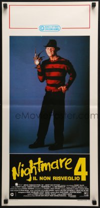 6y937 NIGHTMARE ON ELM STREET 4 Italian locandina 1989 different image of Englund as Freddy Krueger!