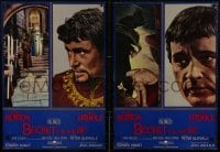 6y807 BECKET group of 2 Italian 19x27 pbustas 1964 Richard Burton in the title role, Peter O'Toole!
