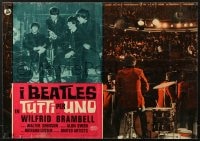 6y819 HARD DAY'S NIGHT Italian 19x26 pbusta 1964 The Beatles in their first film, rock & roll classic!