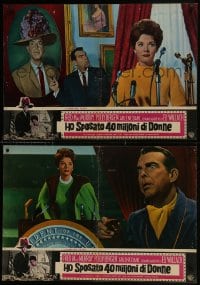 6y812 KISSES FOR MY PRESIDENT group of 2 Italian 19x27 pbustas 1965 Fred MacMurray, Polly Bergen!
