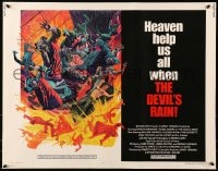 6z598 DEVIL'S RAIN 1/2sh 1975 Ernest Borgnine, William Shatner, Anton Lavey, cool Mort Kunstler art!