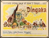 6z603 DINGAKA 1/2sh 1965 Jamie Uys, cool artwork of South African native tribe!