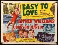 6z619 EASY TO LOVE style A 1/2sh 1953 great image of sexy water-skier Esther Williams, Van Johnson!