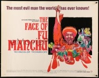 6z625 FACE OF FU MANCHU 1/2sh 1965 art of Asian villain Christopher Lee by Hooks, Sax Rohmer!